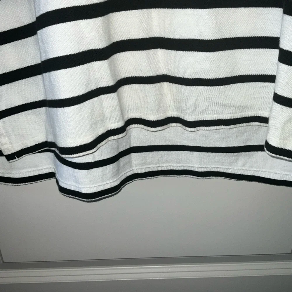 Ralph Lauren Black and White Striped Polo Shirt